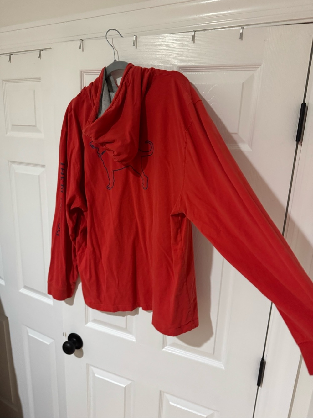 The Black Dog Red Hoodie with White Drawstrings - Picture 13 of 14